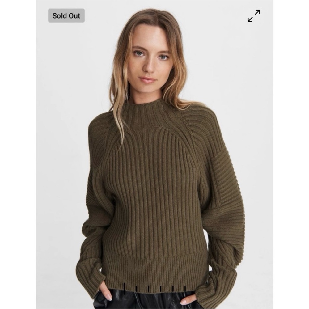Rag & Bone Wool Oakes Cream Sweater - Picture 8 of 9